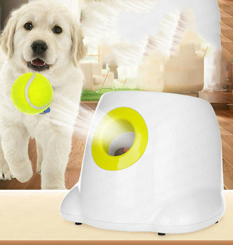 Lanzador automático de pelotas interactivo para perros y mascotas
